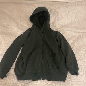 Green Aerie hoodie zip up with fur inside!